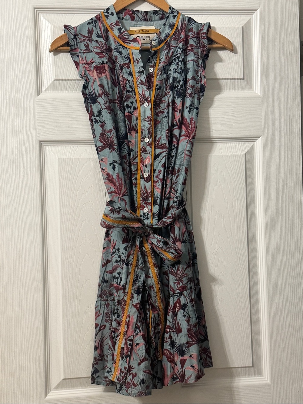 Nile Tales Chufy Kom Cyan printed dress